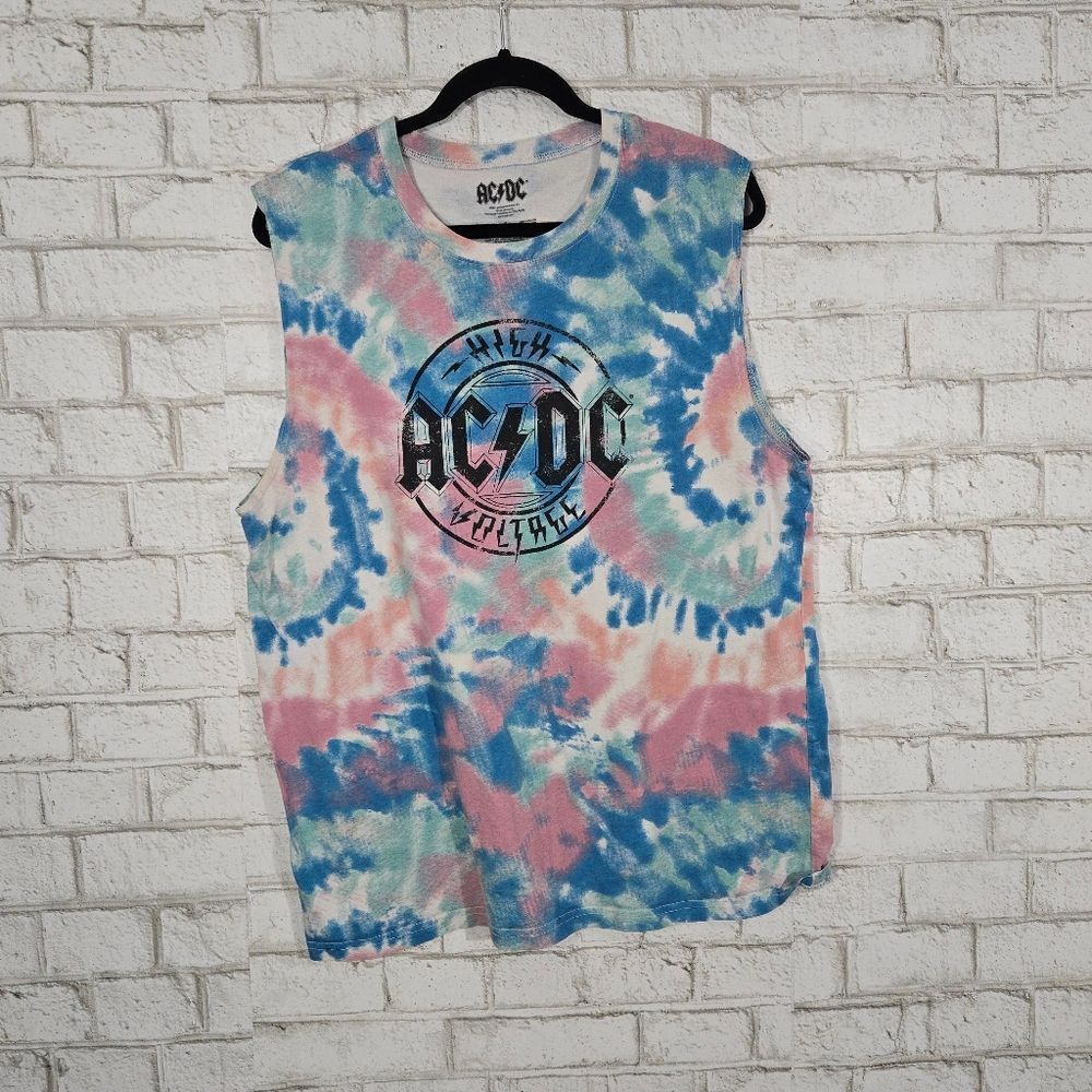 ACDC tye-dye graphic tank